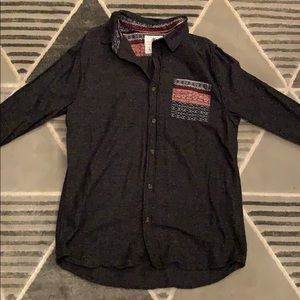 On the abyss long sleeve collared shirt